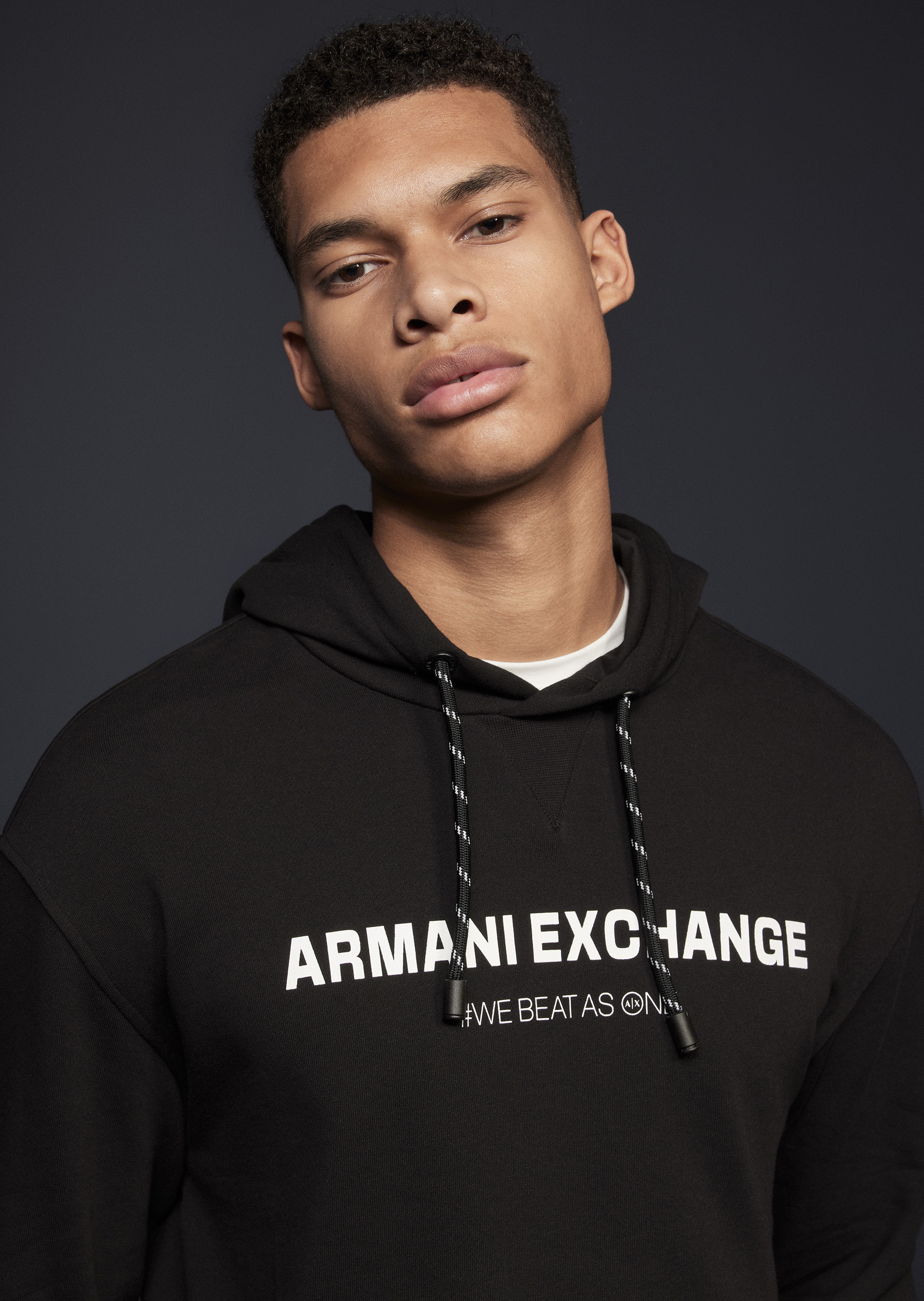 双色抽绳标识连帽卫衣 针织衫男士 ARMANI EXCHANGE®中国官网