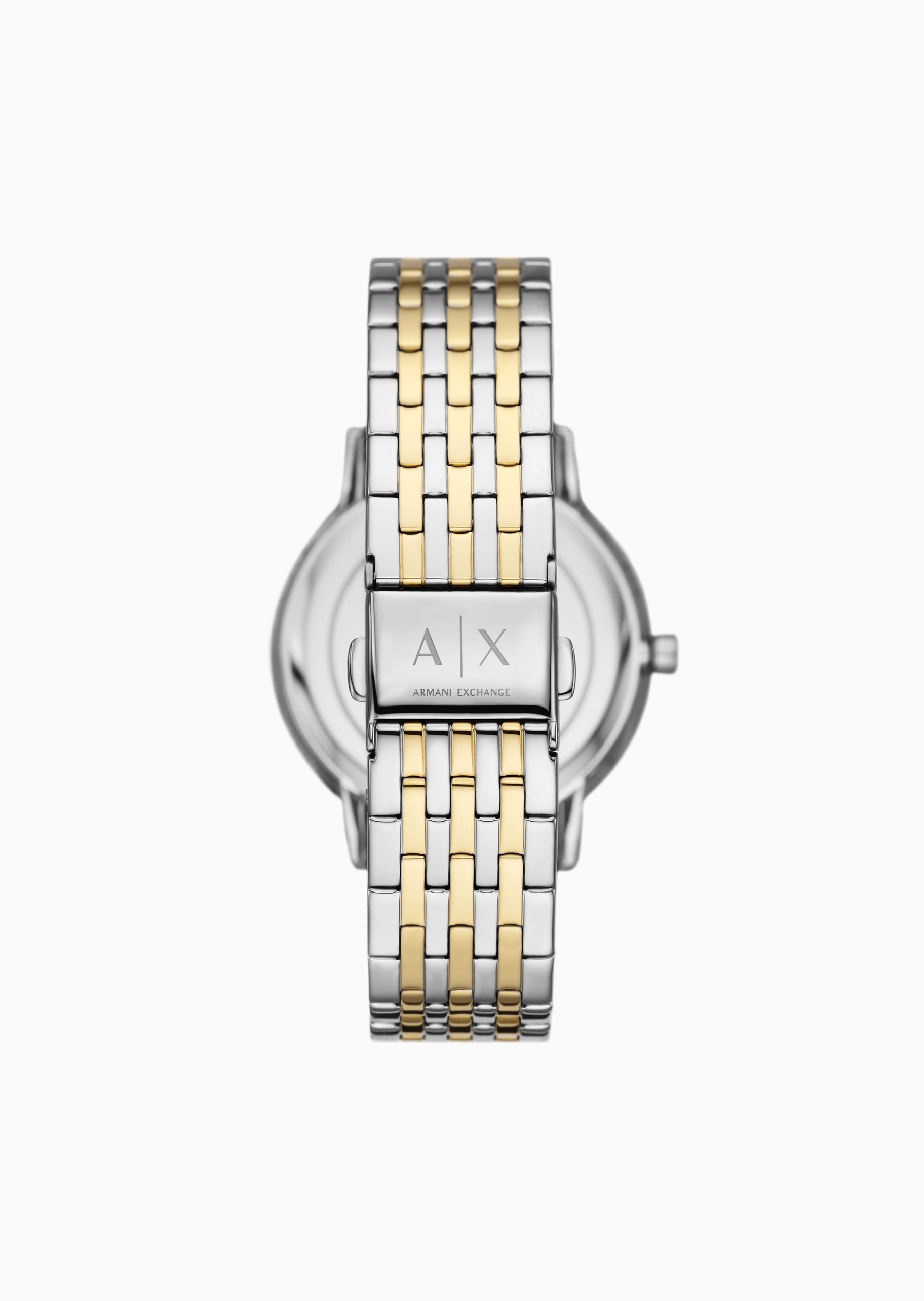 ARMANI EXCHANGE 女士间金双色钢带石英腕表手链套装