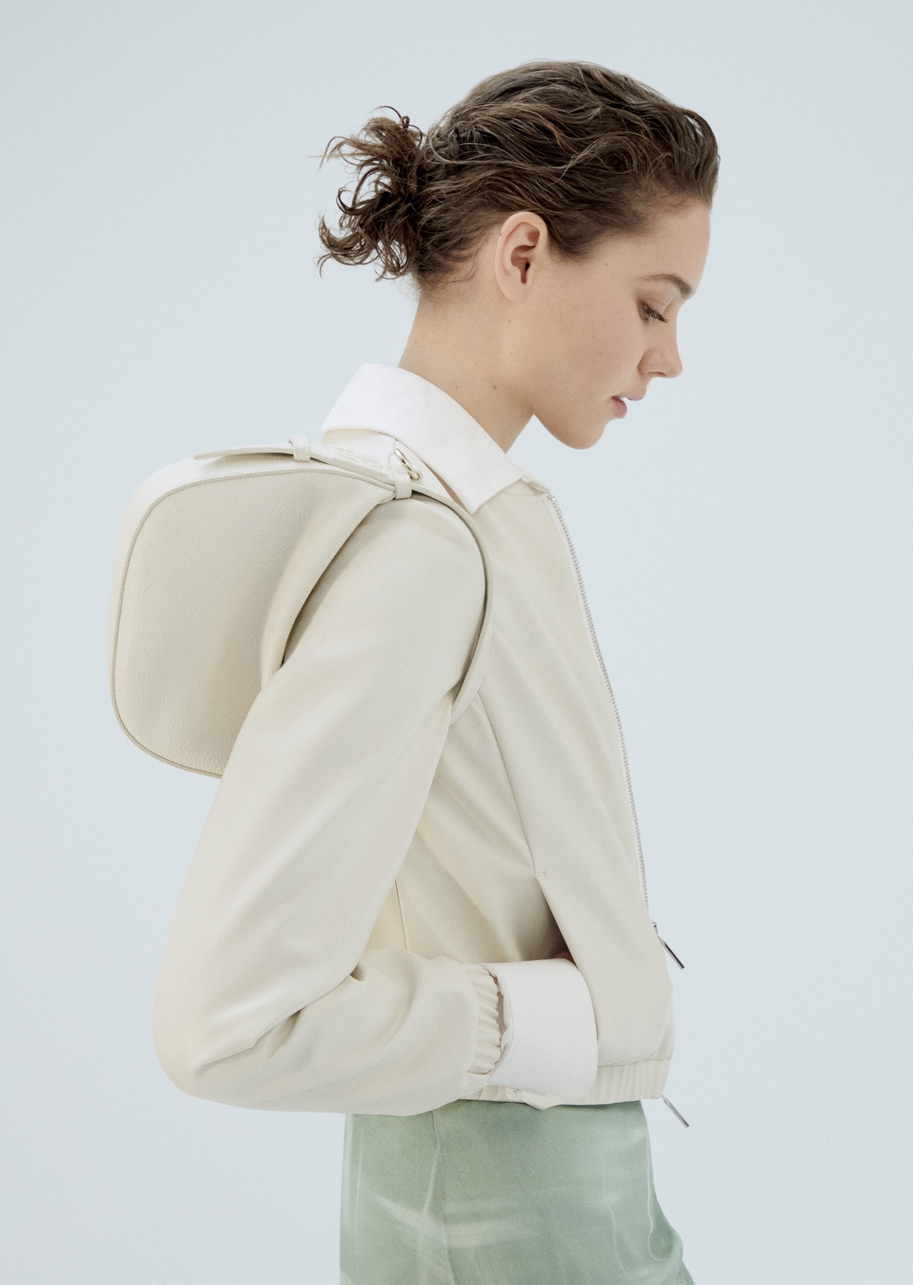 ARMANI EXCHANGE 女士商务小号Hobo手提斜挎单肩月牙包