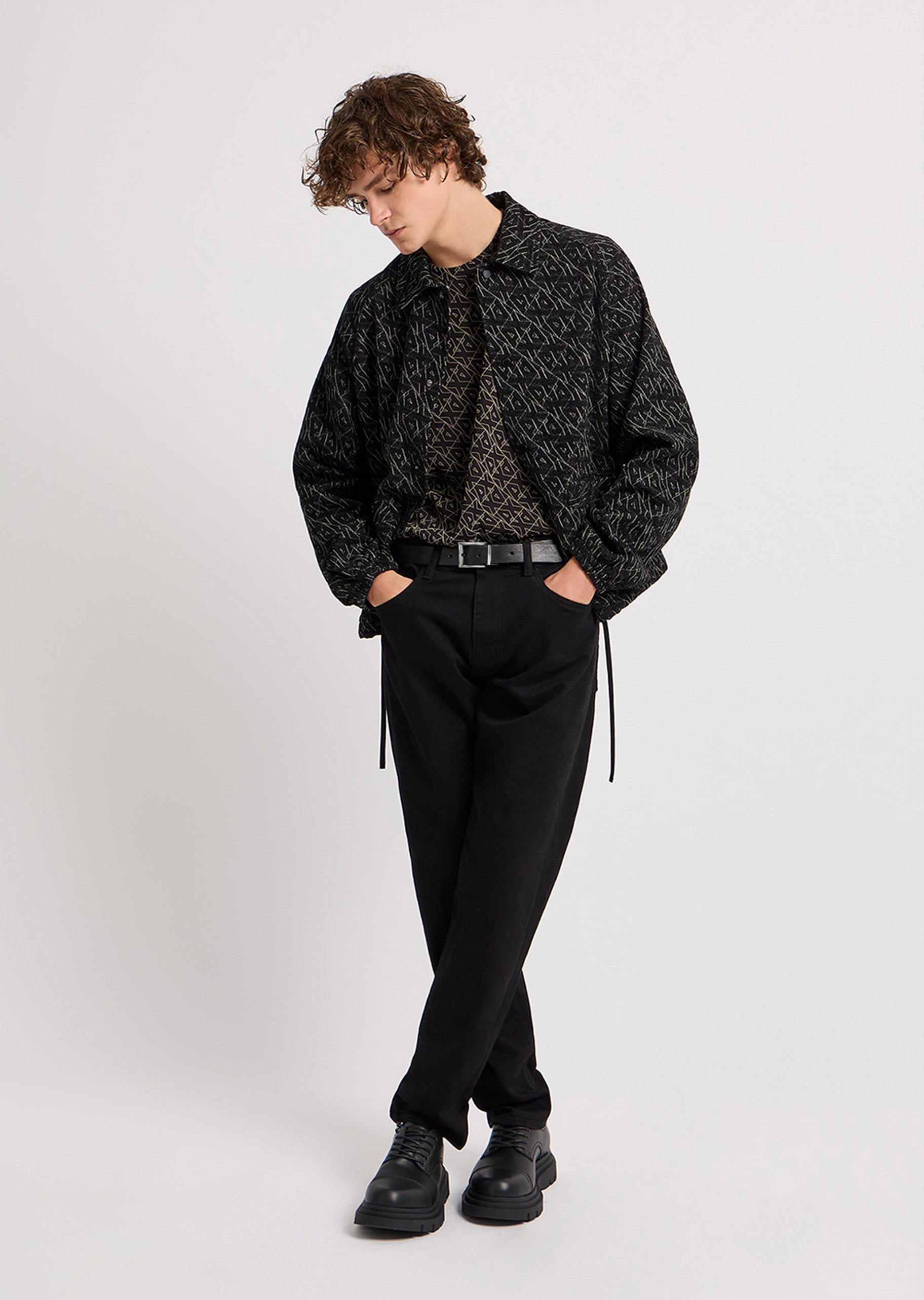 ARMANI EXCHANGE 男士双面两用休闲商务正装针扣腰带