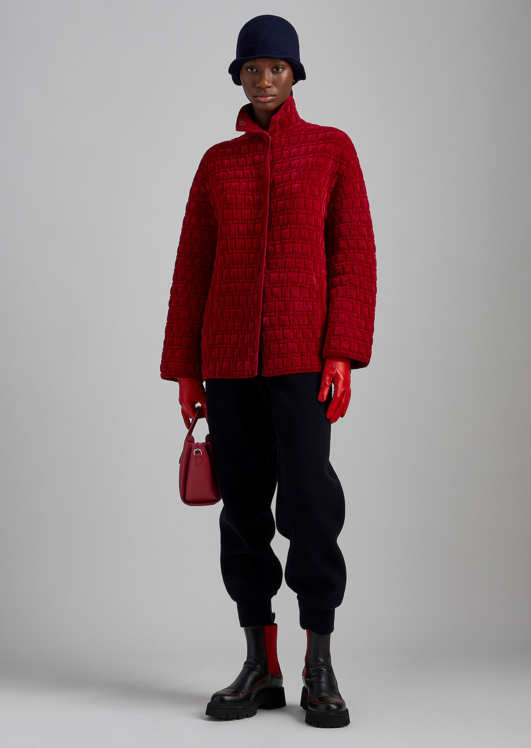 Emporio Armani 女士小号磁扣可拆肩带手提斜挎单肩托特包