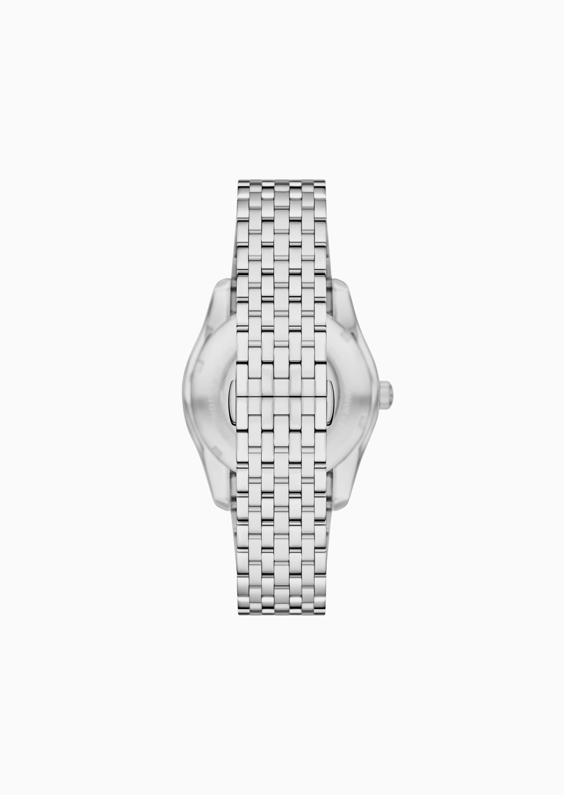 Emporio Armani 男士大表盘夜光素色钢带镂空机械腕表