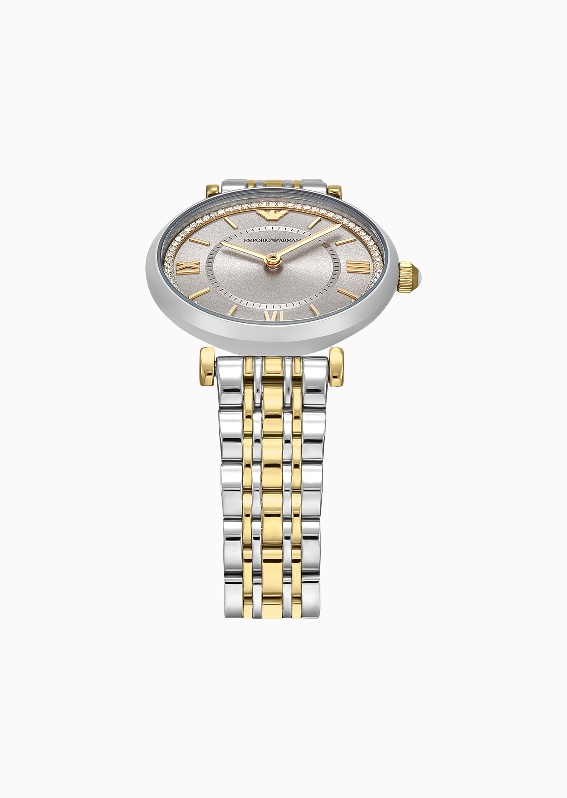 Emporio Armani 女士密镶轻奢细钢带石英手表腕表