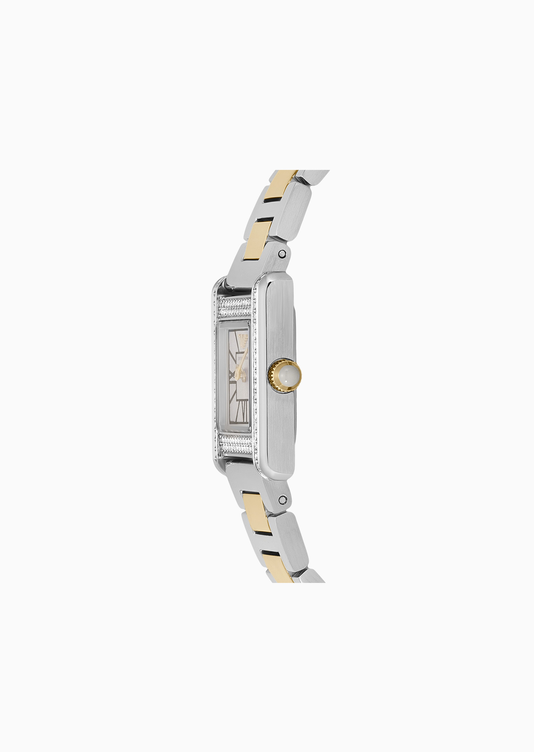 Emporio Armani 女士小方表镶嵌水晶复古时尚石英腕表