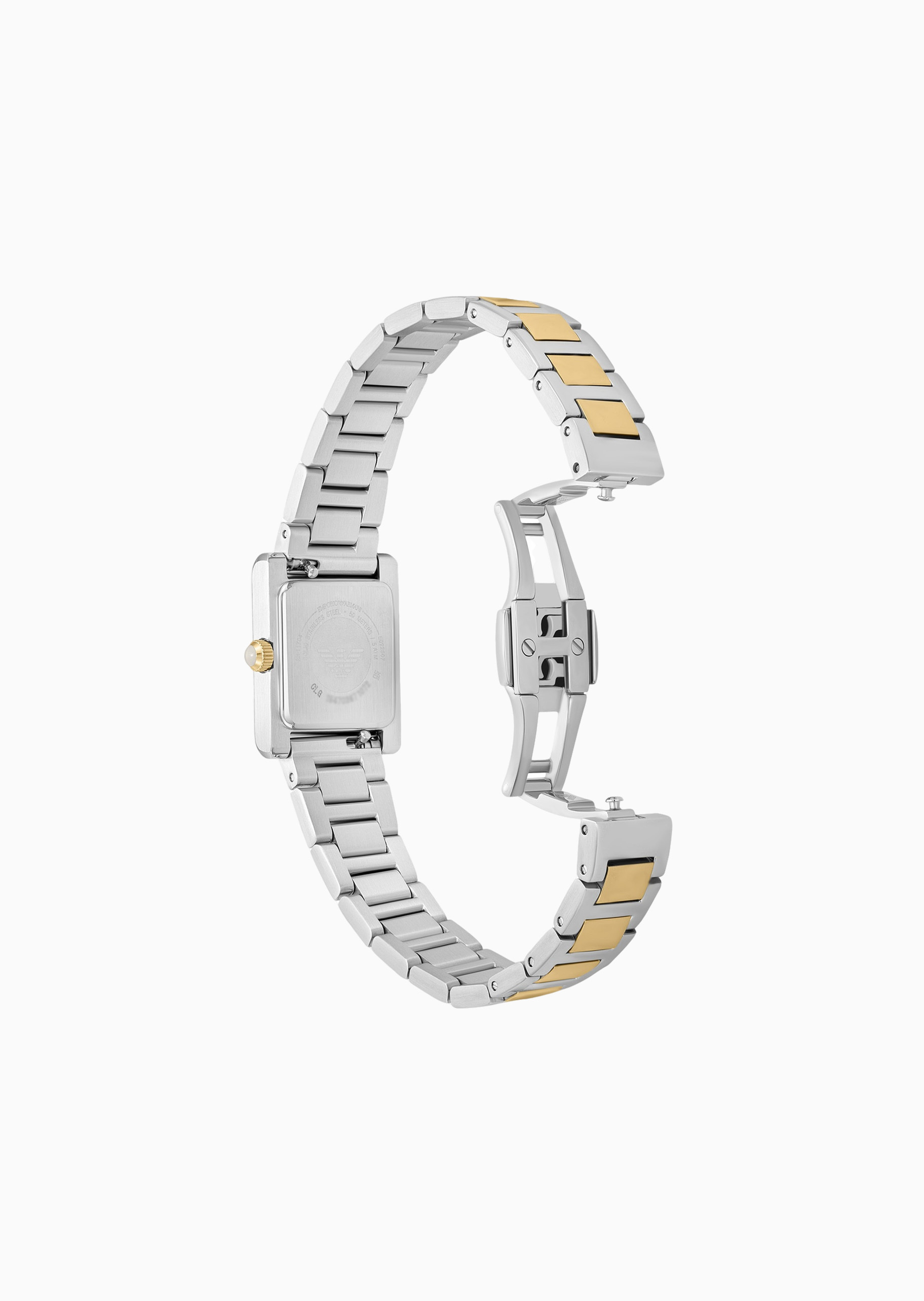 Emporio Armani 女士小方表镶嵌水晶复古时尚石英腕表