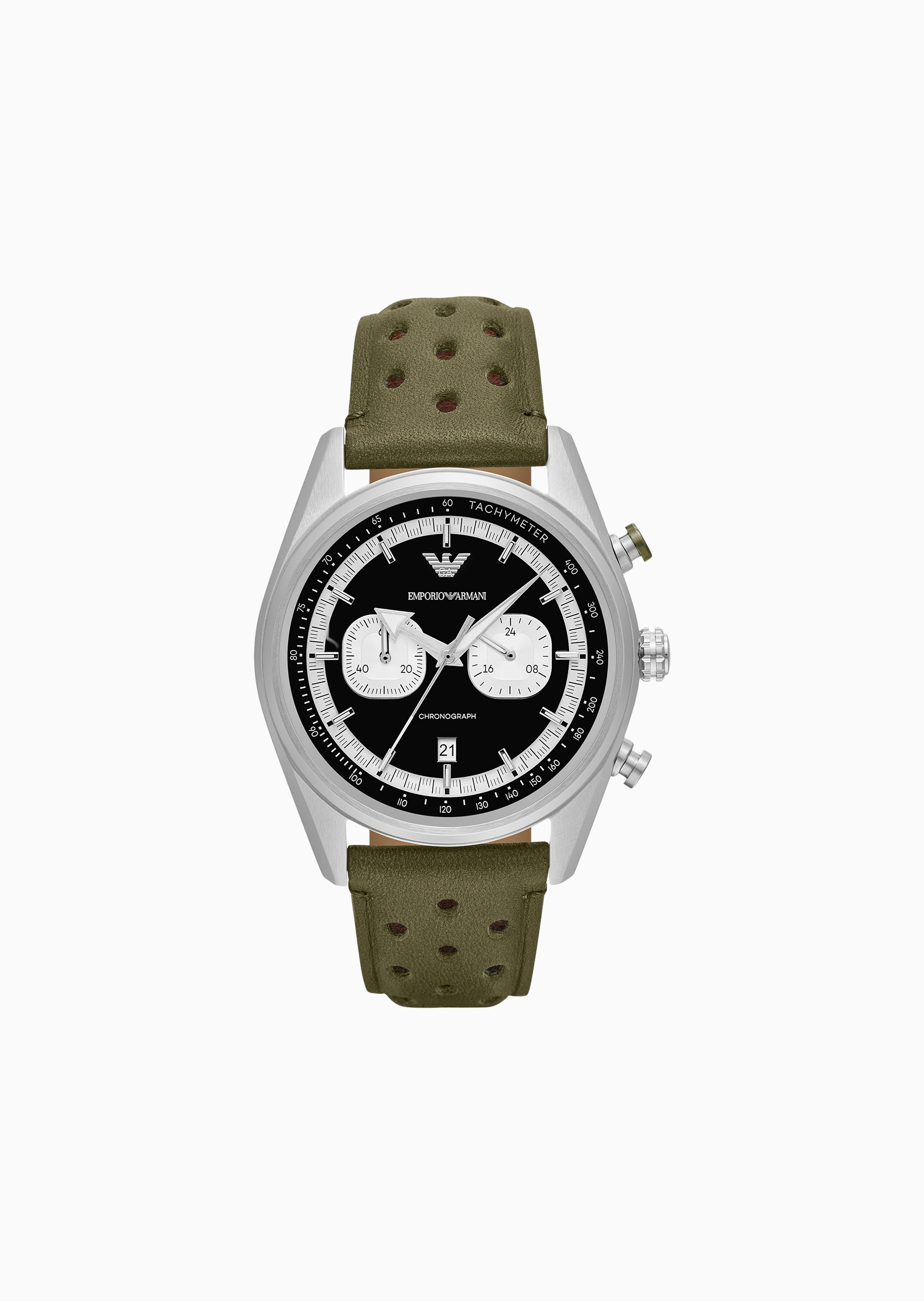 Emporio Armani 男士熊猫眼夜光月相表石英手表腕表