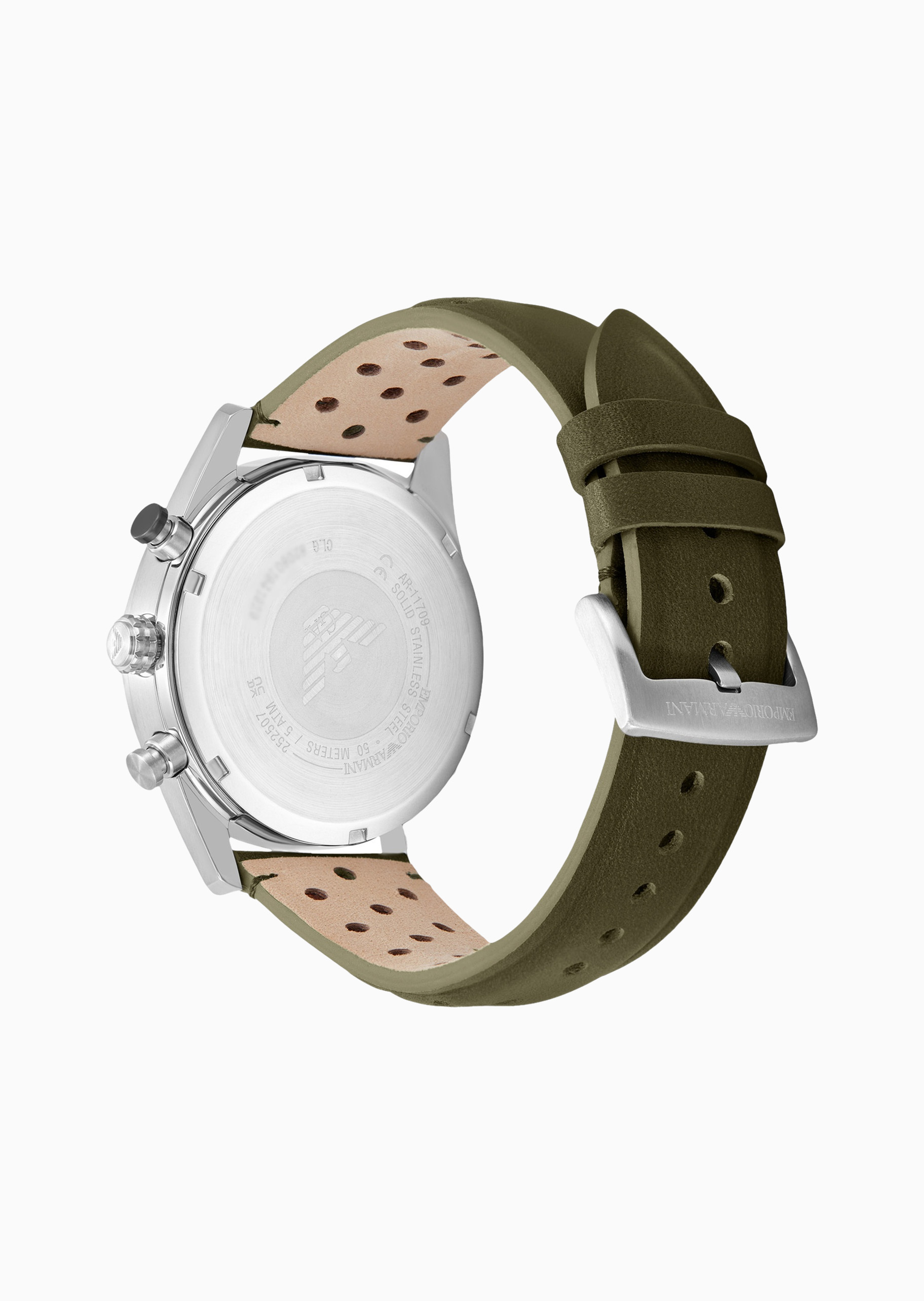 Emporio Armani 男士熊猫眼夜光月相表石英手表腕表