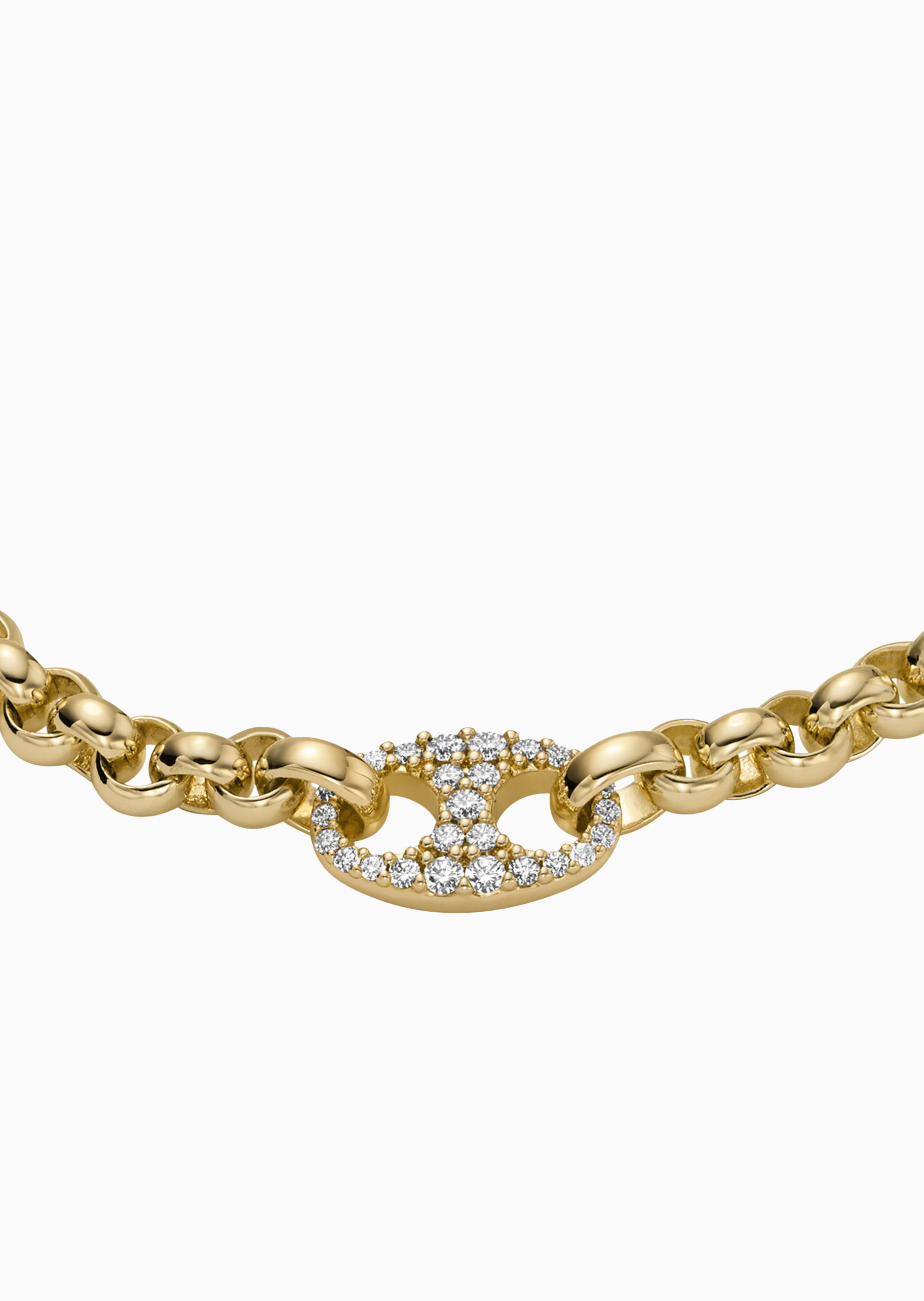 Emporio Armani 女士串联小猪鼻子锆石龙虾扣手链