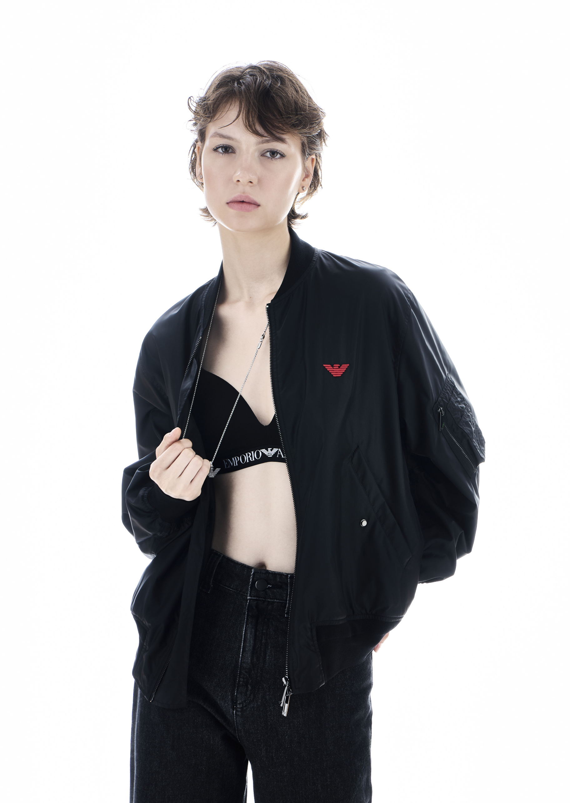 Emporio Armani 易烊千玺限定系列男女同款棒球领飞行员夹克