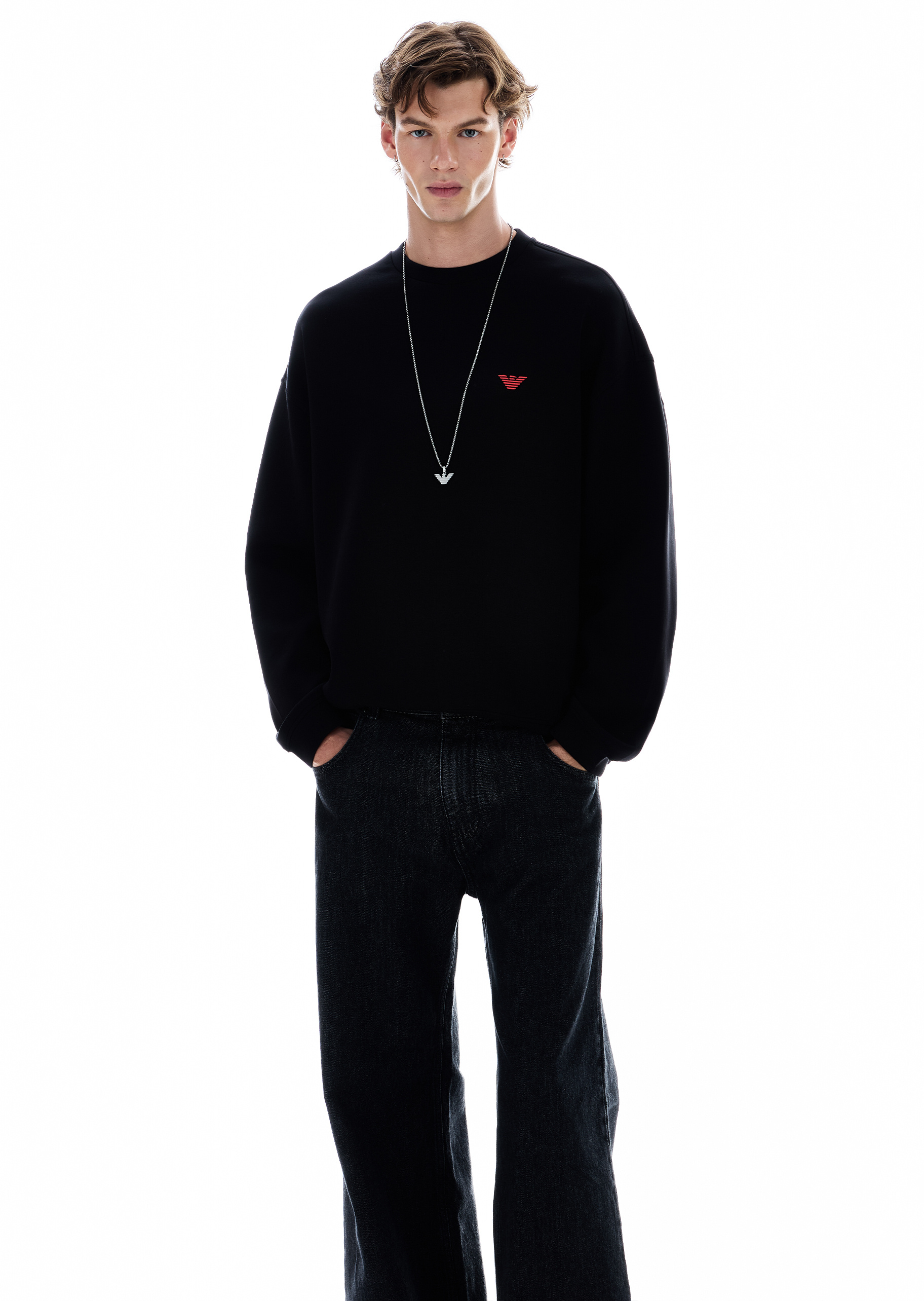 Emporio Armani 易烊千玺特别限定系列男女同款圆领套头卫衣