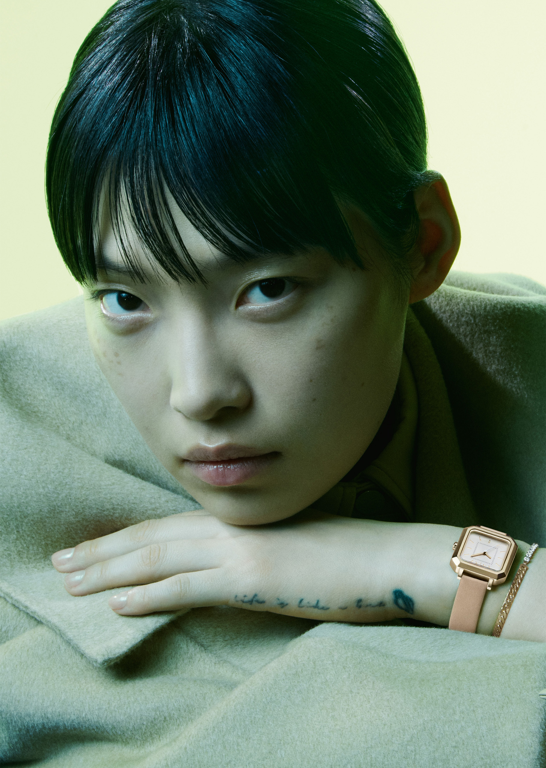 ARMANI EXCHANGE 女士小方表石英腕表手链礼盒套装