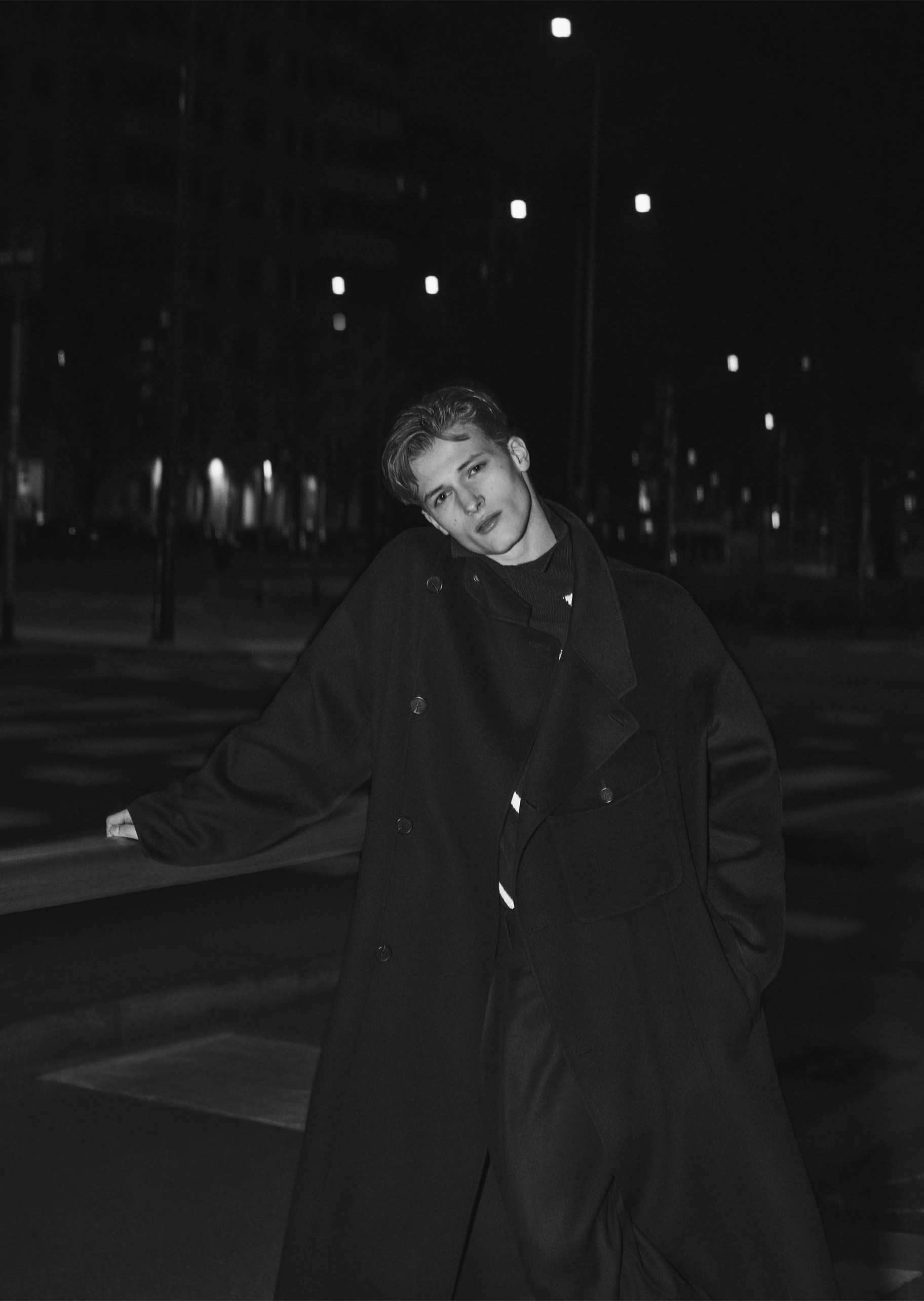 Emporio Armani 男士宽松直筒商务老钱风羊毛休闲裤