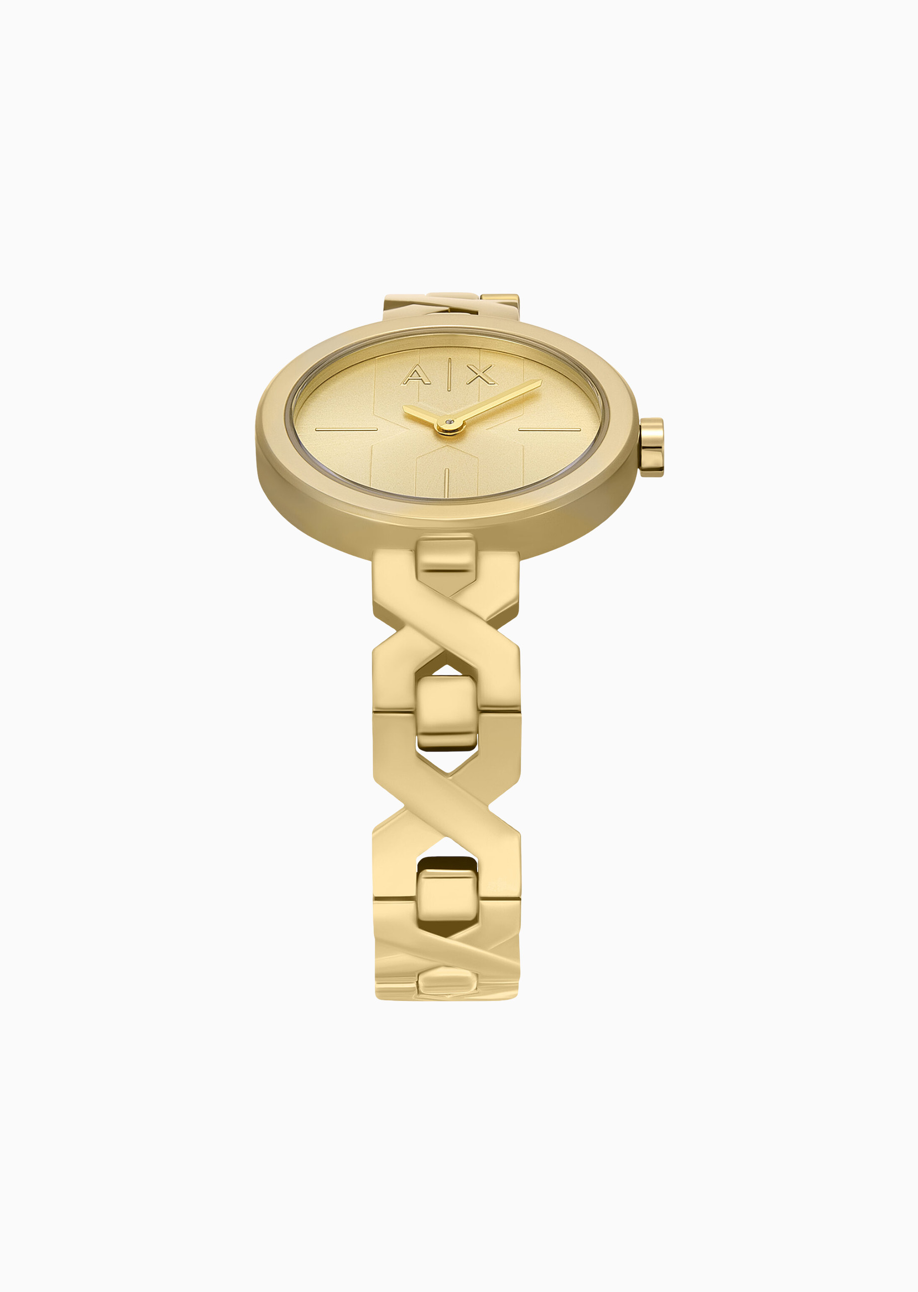 ARMANI EXCHANGE 女士镂空钢质表带双指针石英腕表