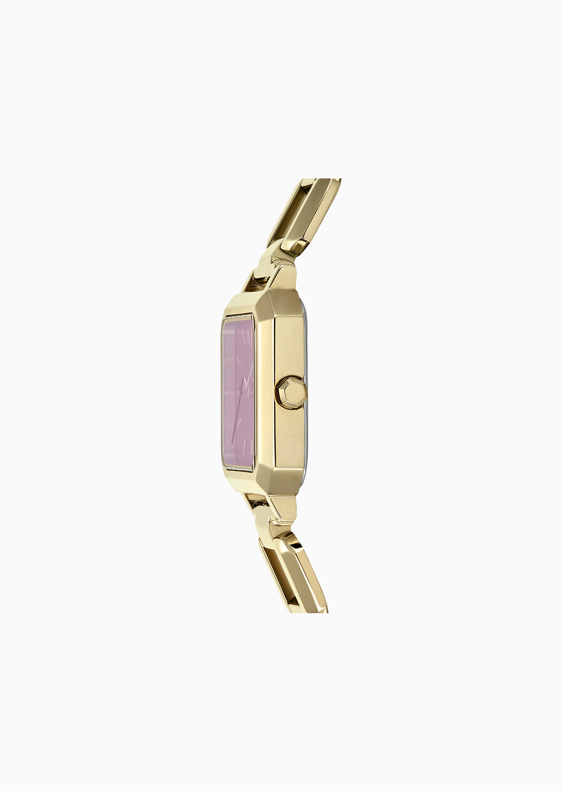 ARMANI EXCHANGE 女士镂空轻奢金色小方表石英手表腕表