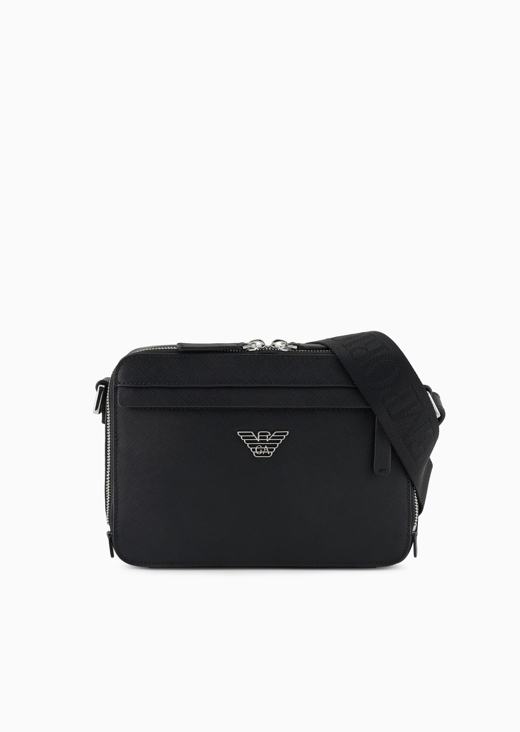 Emporio Armani 男士拉链横款可拆肩带单肩斜挎包