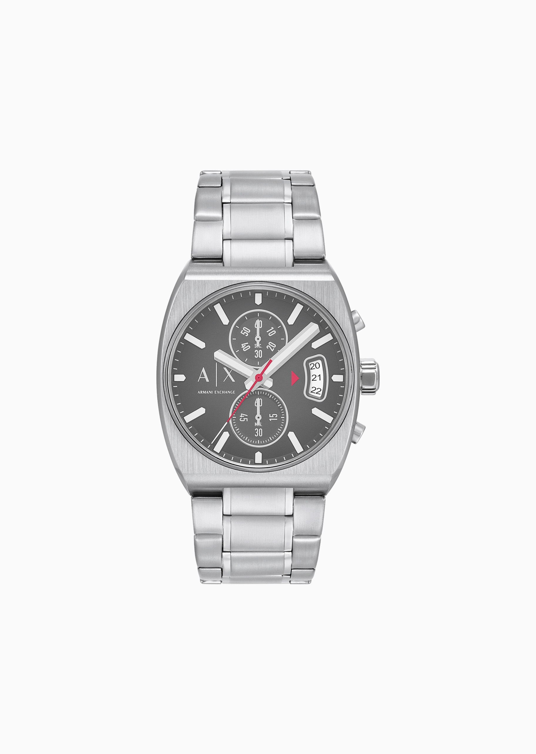 ARMANI EXCHANGE 男士钢质拉丝复古时尚潮流石英腕表