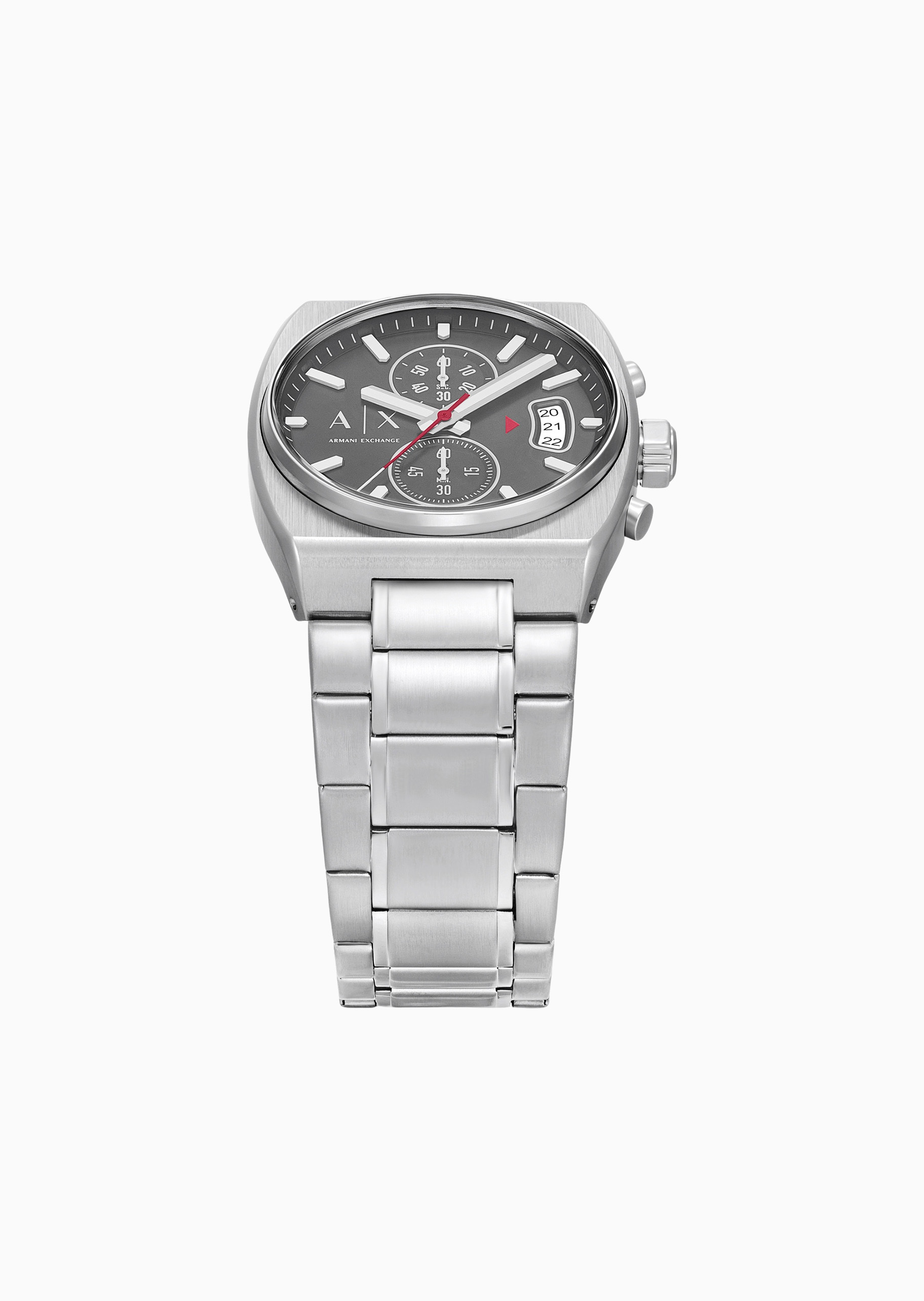 ARMANI EXCHANGE 男士钢质拉丝复古时尚潮流石英腕表