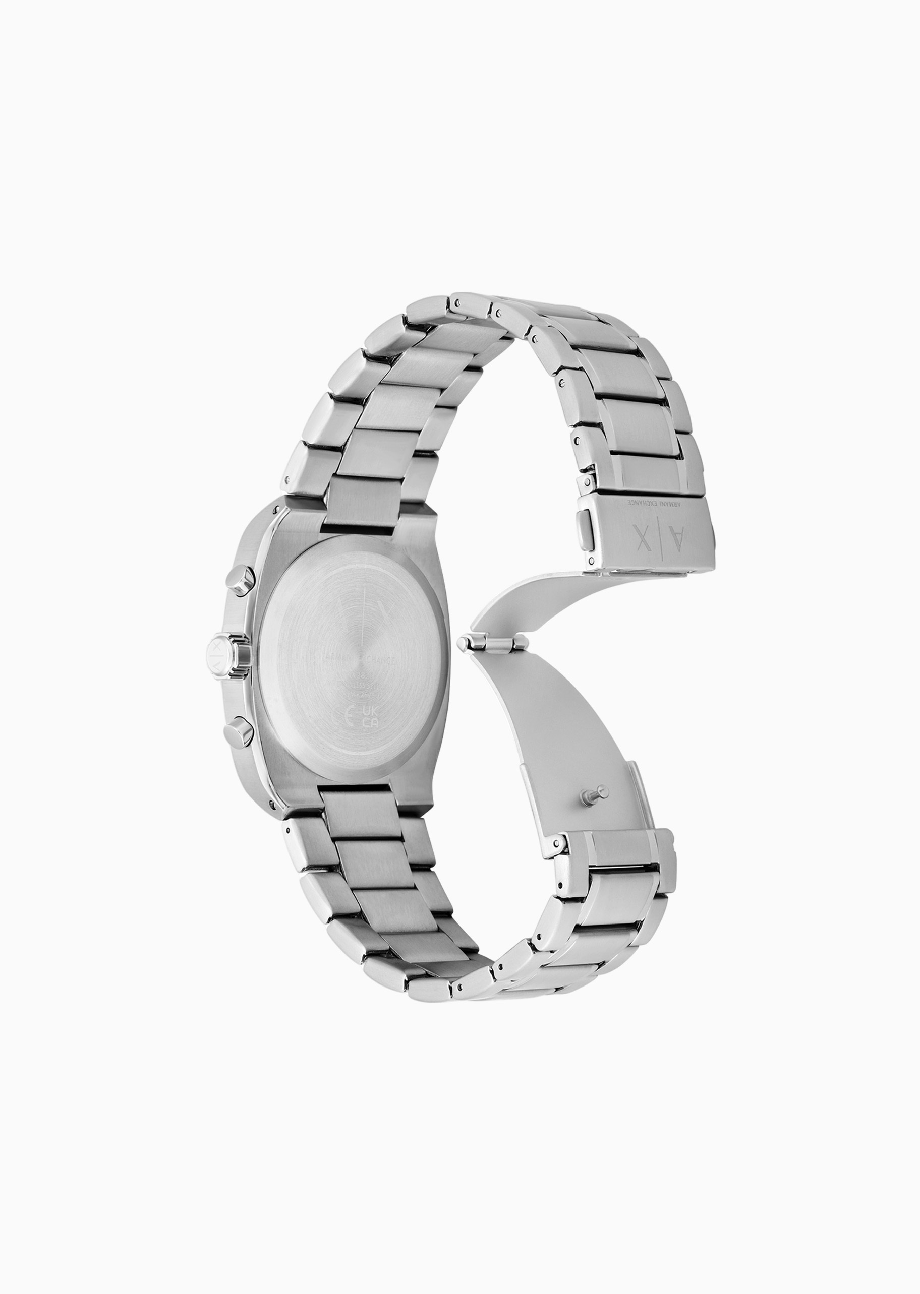 ARMANI EXCHANGE 男士钢质拉丝复古时尚潮流石英腕表
