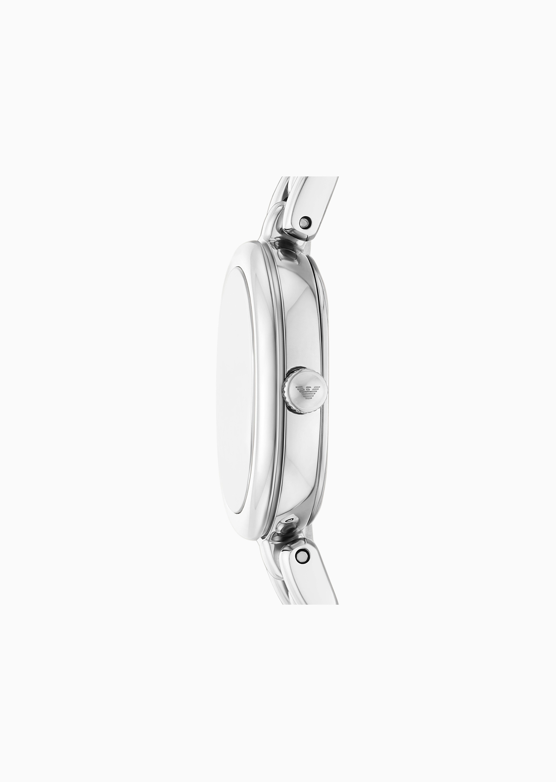 Emporio Armani 女士椭圆形多链节钢链简约石英腕表