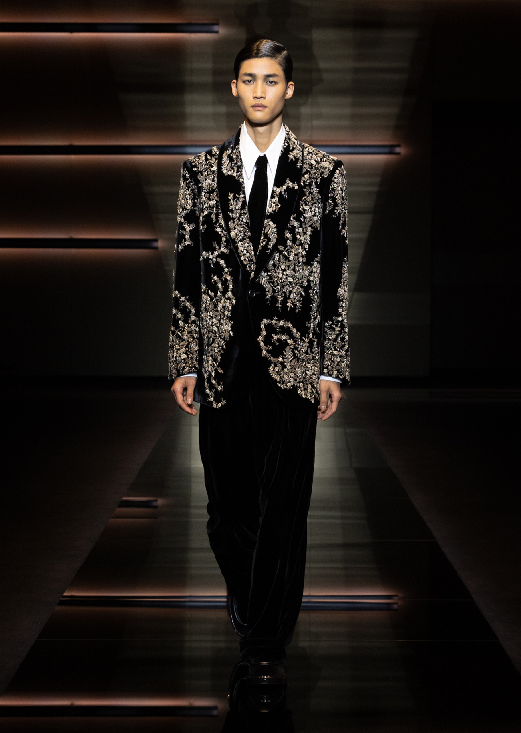 Emporio Armani 男士秀场同款经典商务正装领带配饰礼物