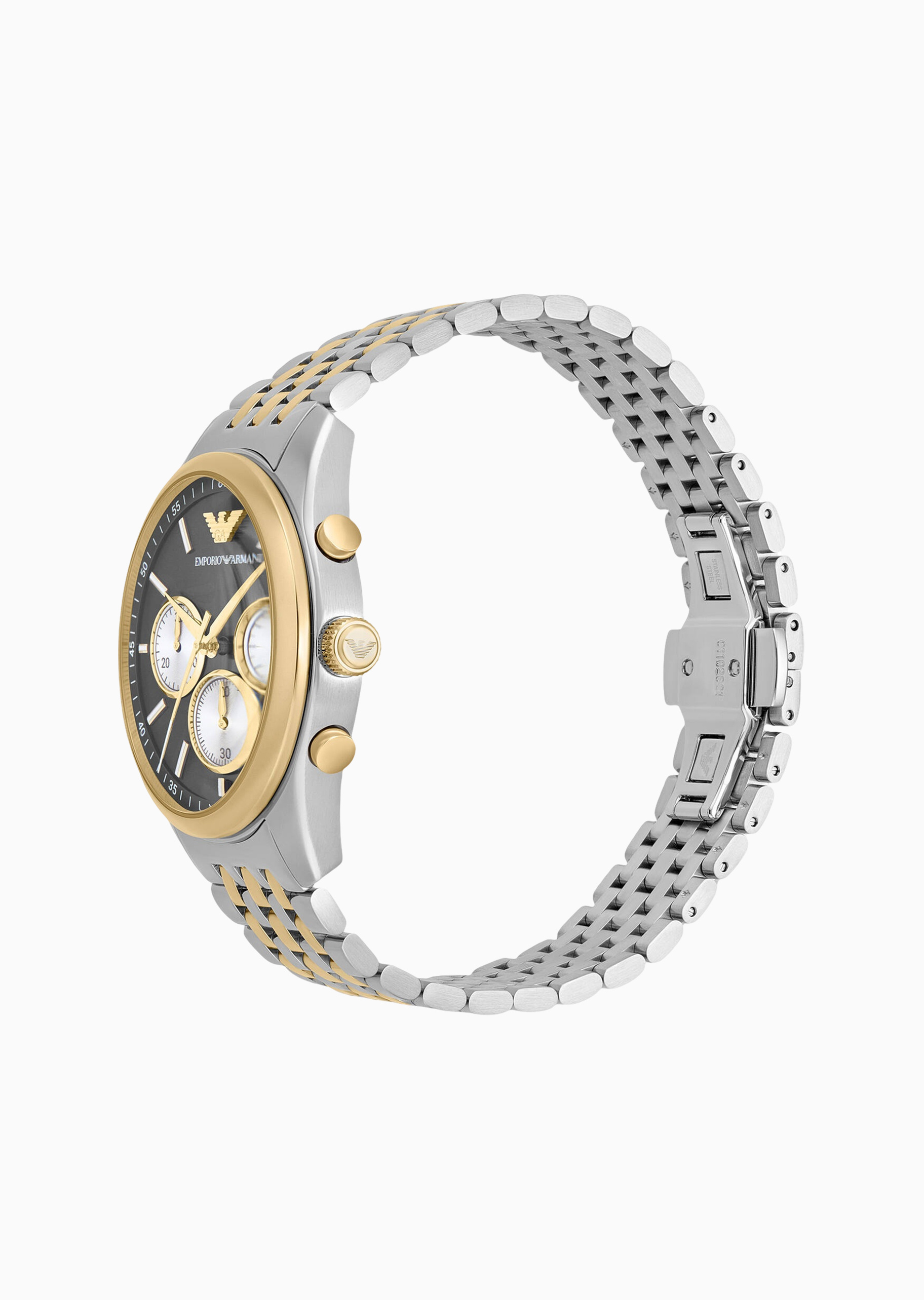 Emporio Armani 男士大表盘钢带潮流休闲石英腕表