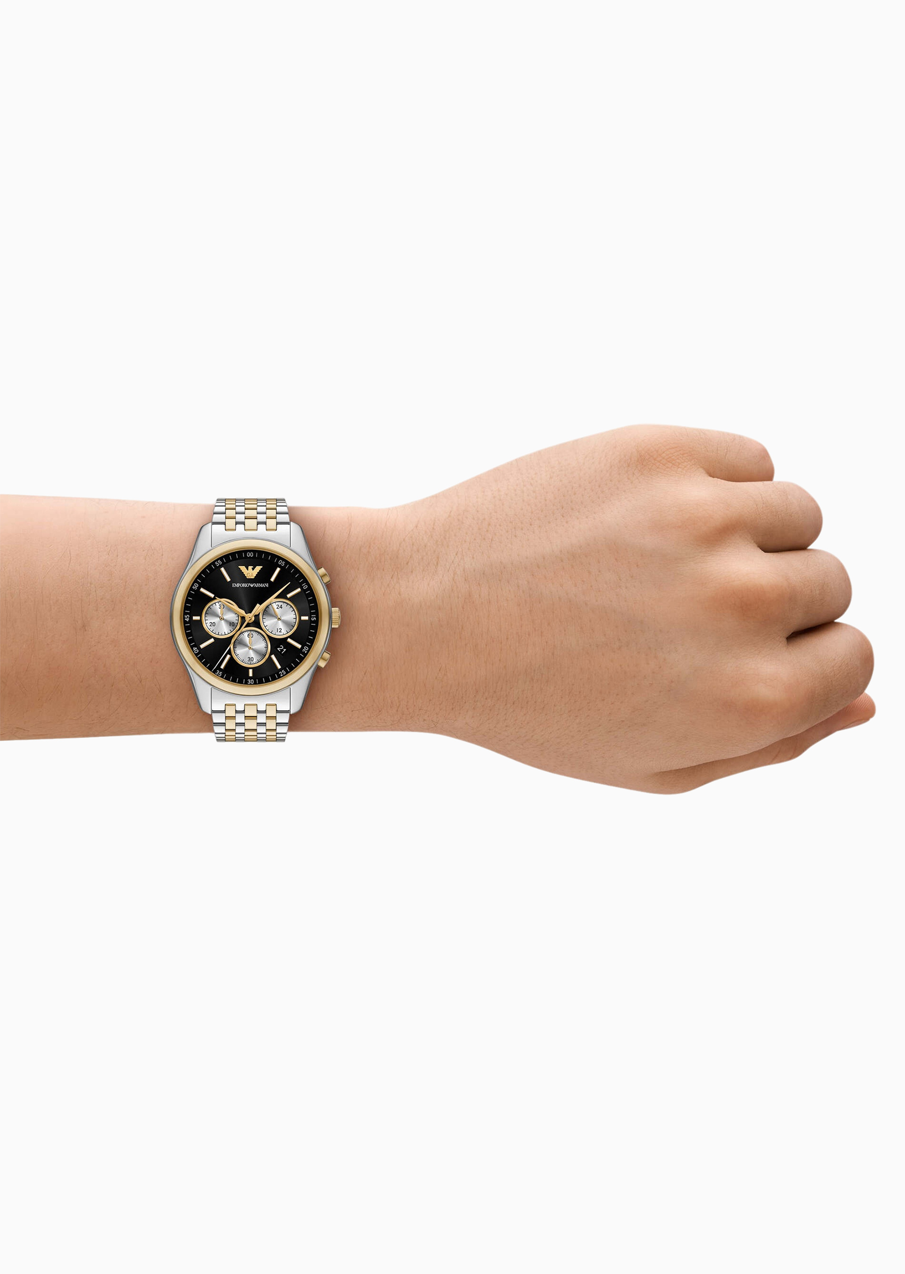 Emporio Armani 男士大表盘钢带潮流休闲石英腕表