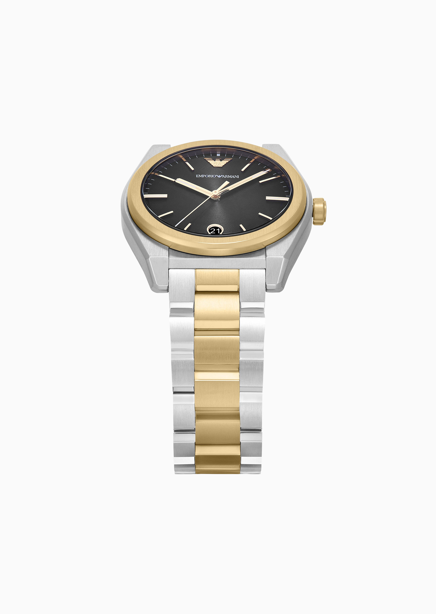 Emporio Armani 男士大表盘钢带优雅时尚石英腕表