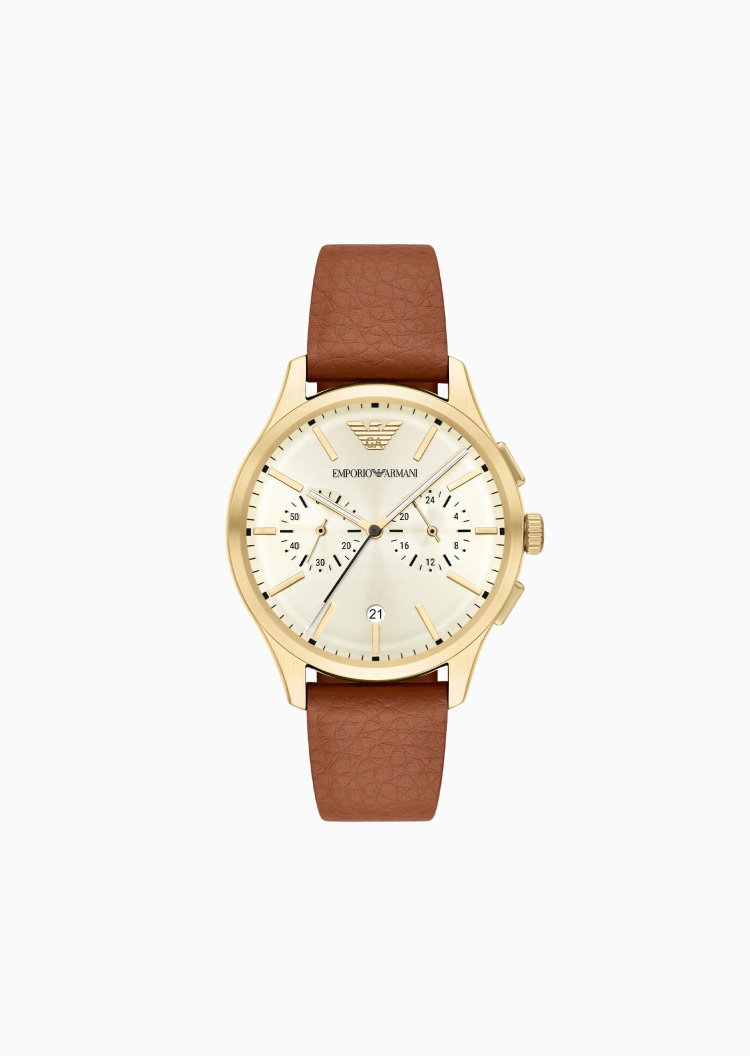 Emporio Armani 男士大表盘针扣都市潮流石英腕表