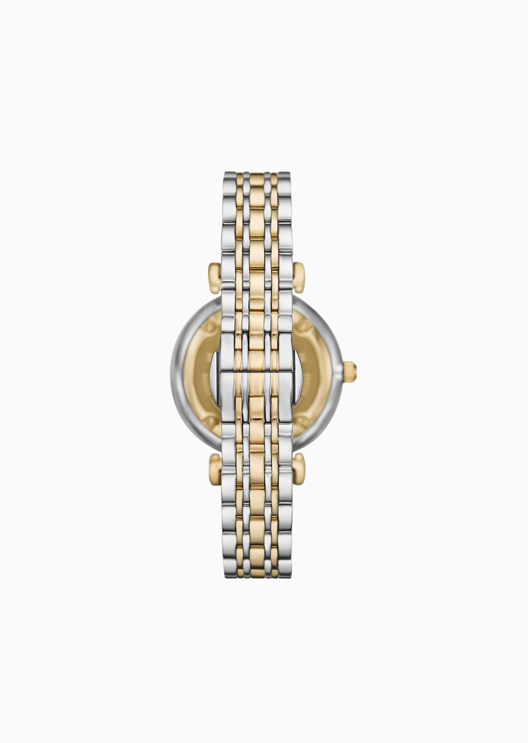 Emporio Armani 女士环绕镶嵌双针钢带优雅石英腕表