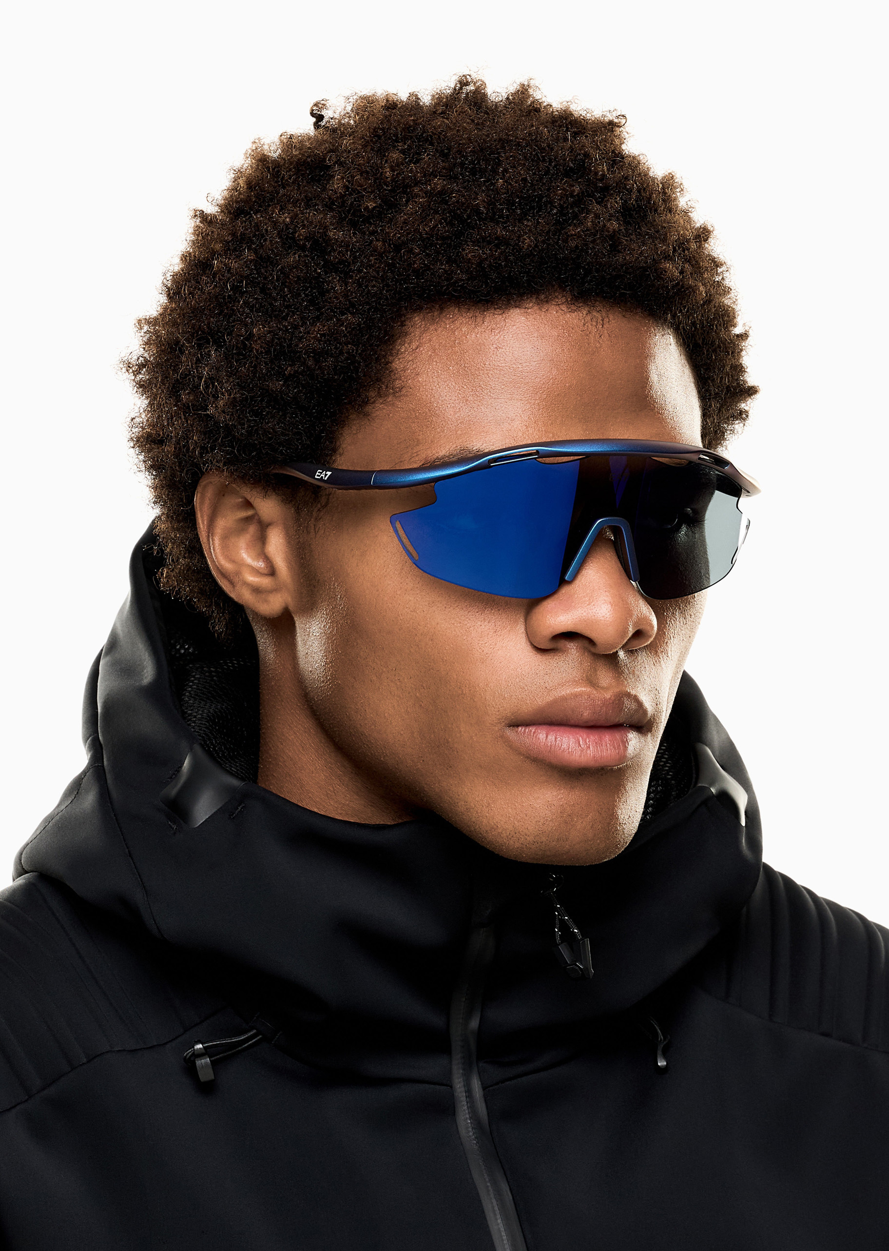 EA7 男士不规则形双镜片运动太阳眼镜