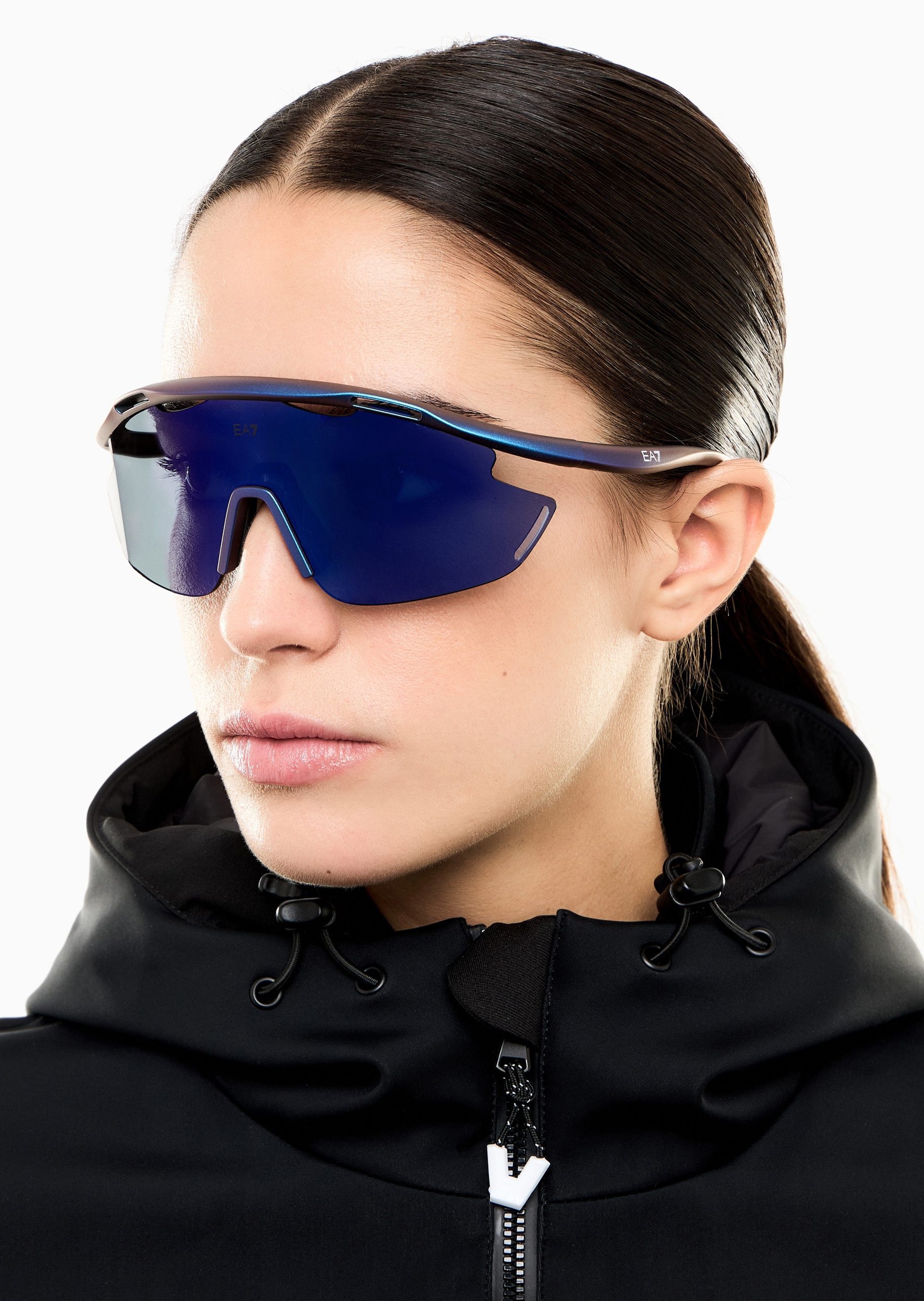 EA7 男士不规则形双镜片运动太阳眼镜