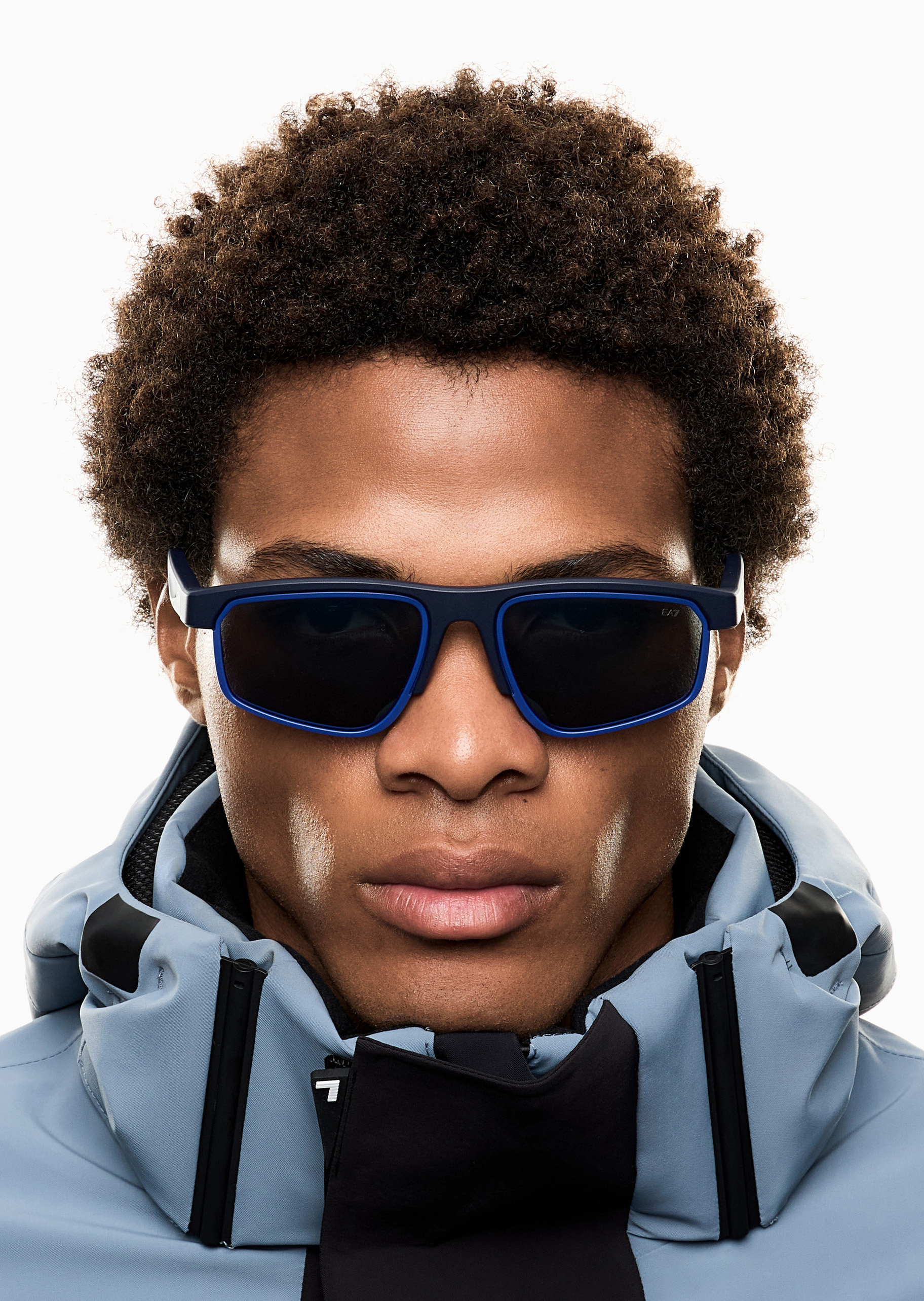 EA7 男士方形可换镜片运动潮流太阳眼镜