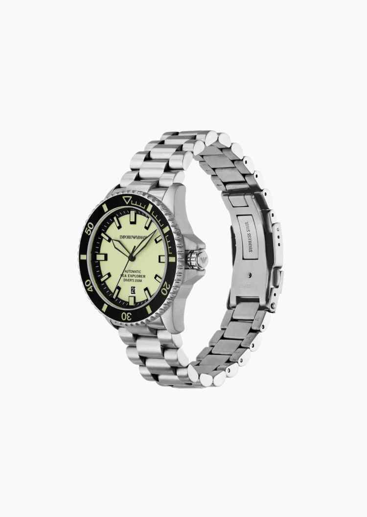 Emporio Armani 男士大表盘钢带运动机械手表腕表