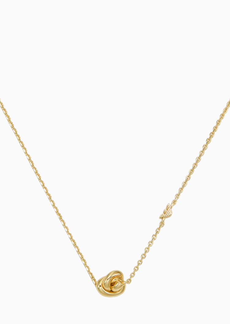 Emporio Armani 女士立体绳结鹰标细款龙虾扣项链