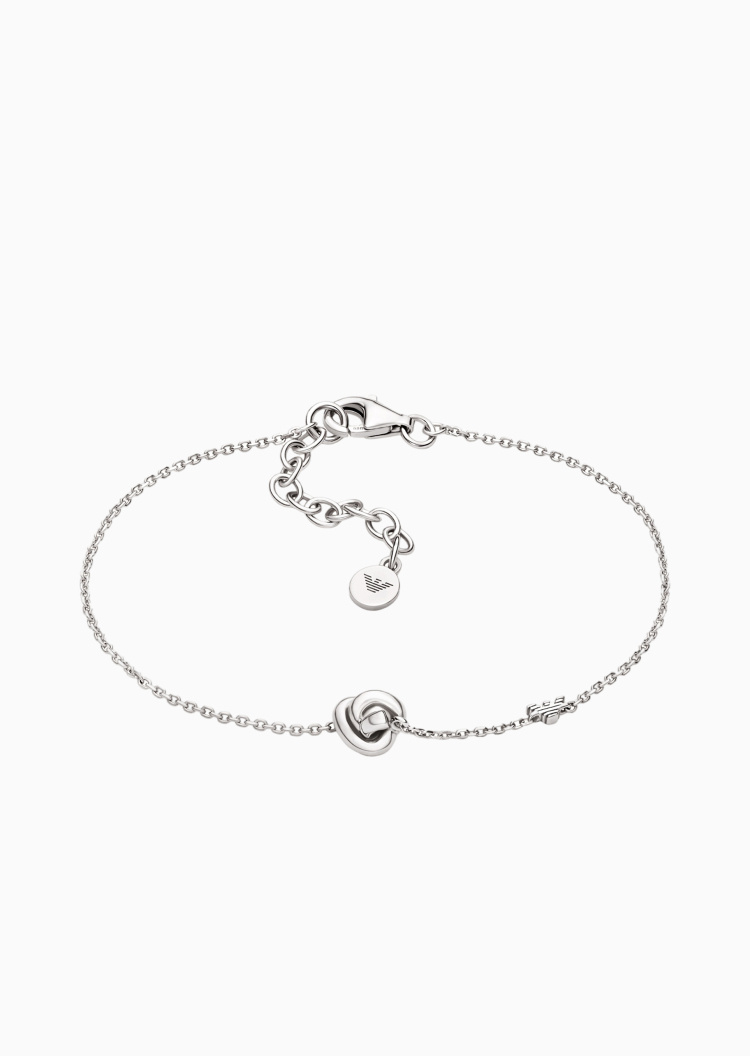 Emporio Armani 女士立体绳结鹰标细款龙虾扣手链