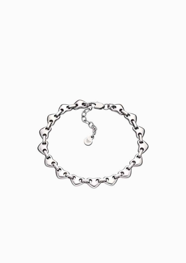 Emporio Armani 女士心形串联龙虾扣摩登优雅手链