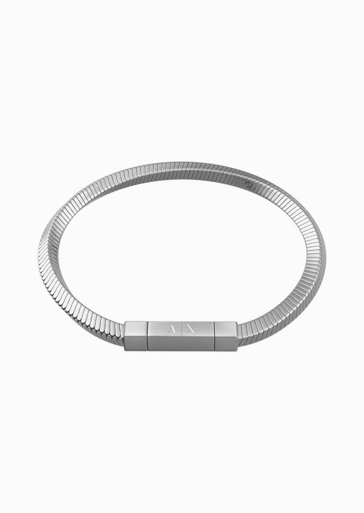 ARMANI EXCHANGE 男士磁扣开合标识镌刻时尚休闲手链