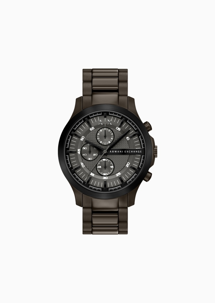 ARMANI EXCHANGE 男士圆形大表盘钢带潮流石英腕表