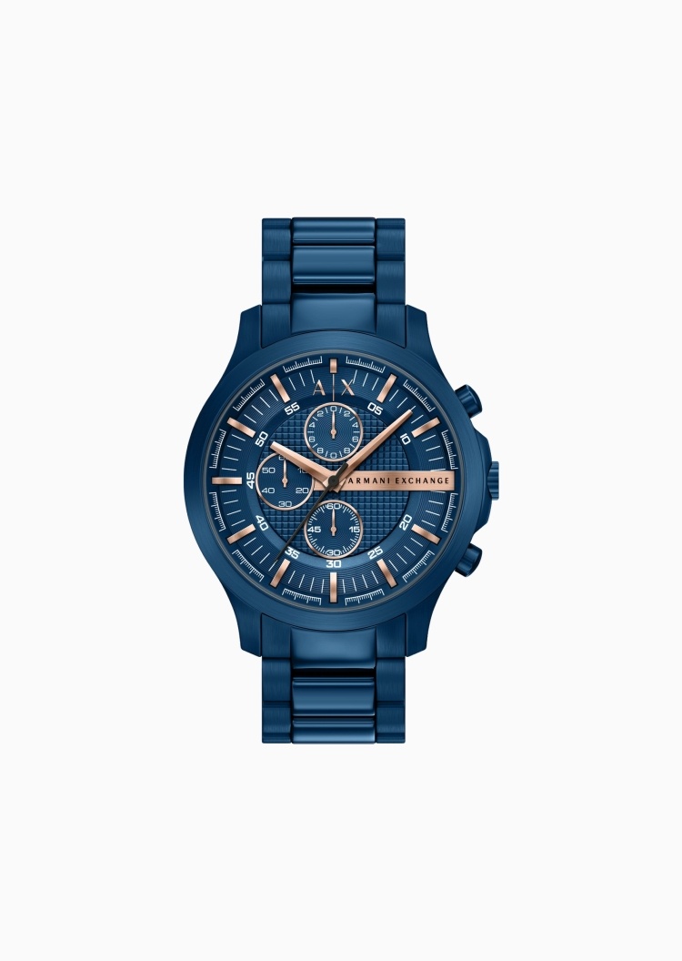 ARMANI EXCHANGE 男士圆形大表盘钢带潮流石英手表腕表